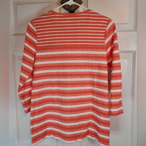 (402) Kim Roger's Woman's Long Sleeve Blouse,  Size: Small Color: Orange - Picture 14 of 16